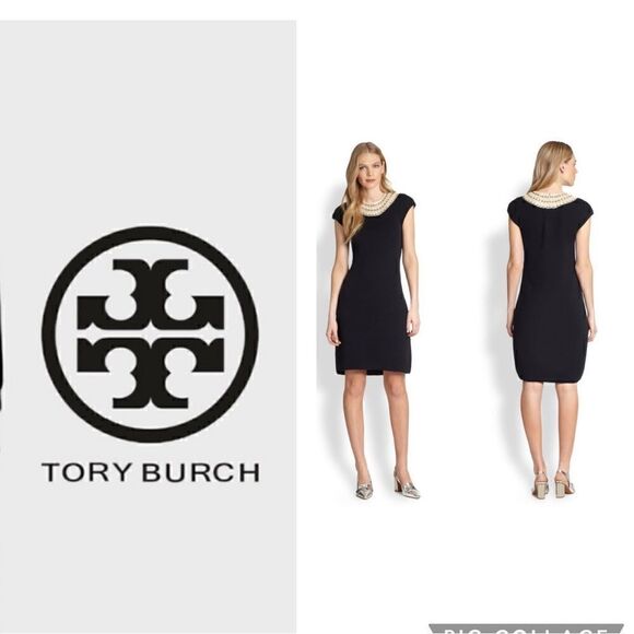 TORY BURCH Daisy Embellished Knit Dress - Picture 1 of 14